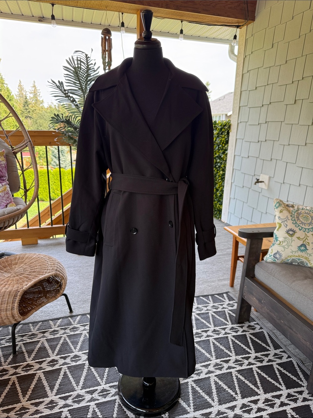 Simons | Black Trench Coat